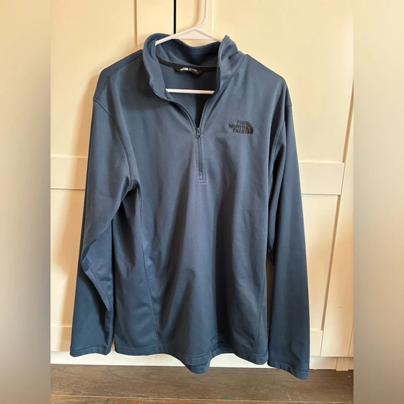 The North Face Men's Tech Glacier 1/4 Zip in Blue Size Large - Picture 1 of 2